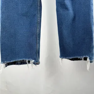 Abercrombie & Fitch Ultra High Rise Ankle Straight Jean in Blue Size 26 or 2‎ thumbnail 7