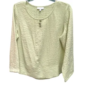 Habitat Clothes to Live In S Pastel Green Long Sleeve Tunic Top Blouse Artsy thumbnail 7