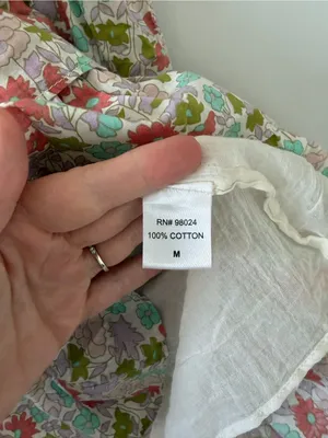 Anthropologie Love the Label Ines Floral Ruffle Sleeve Tiered Mini Boho Cottagecore Dress M thumbnail 4