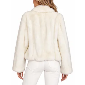 Ann Taylor LOFT Faux Fur Short Jacket White Size 4P thumbnail 2