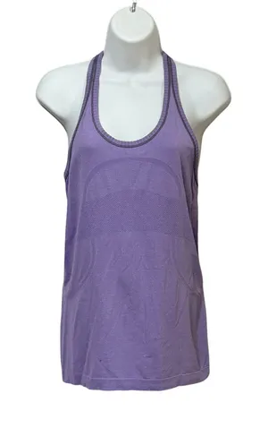 Lululemon Swiftly Tech Racerback Tank Top Purple Heathered Size 6 Seamless Slim thumbnail 1