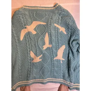 Taylor Swift Women’s 1989 Cardigan Light Blue Knit Sweater Embroidered M/L thumbnail 6