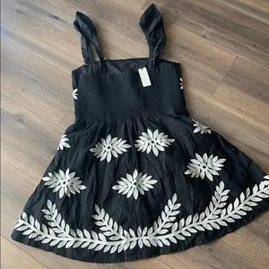 Anthropologie Ruffle Strap Embroidered Mini Dress thumbnail 5