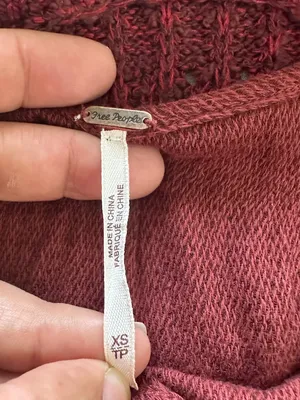 Free People Womens XS Waterfall Ruffle Knit Mini Sleeveless Dress Burgundy Combo thumbnail 11