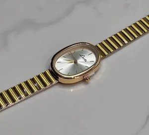 Gold Tone Oval Bracelet Watch - Classic Minimalist thumbnail 1