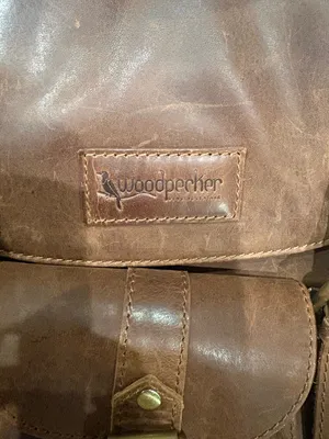 Woodpecker distressed leather finish backpack brown unisex academia thumbnail 2