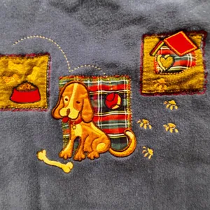 Y2K Blue Dog Paw Print Crewneck Sweatshirt Cozy Casual Pullover‎ Top thumbnail 2