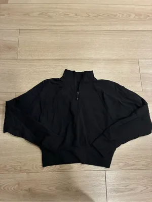 Lululemon Women’s Cropped Half Zip Pullover Black Size XS/S thumbnail 2