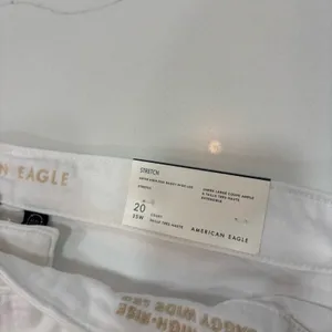 American Eagle Jeans Womens Size 20 Short Super High Rise Baggy Wide Leg White thumbnail 3