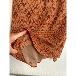 Bar III Copper Orange Racerback Mini Dress Summer Fall Boho Indie Beach Coverup thumbnail 6