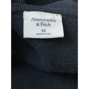 Abercrombie & Fitch Black Knit Bustier Top XS Long Sleeve Sweetheart Neck Y2K thumbnail 3