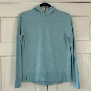 Peter Millar Women’s Lava Wash Hoodie Blue Spruce Space Dye Size XS Heather Hood thumbnail 4