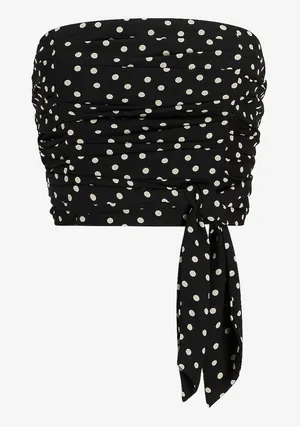 Express polka dot tube top with tie size XL NWOT thumbnail 1