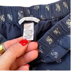 Victoria Secret Sleep Shorts NavyPrint Elastic‎ Waist Lounge Cozy Size M thumbnail 3