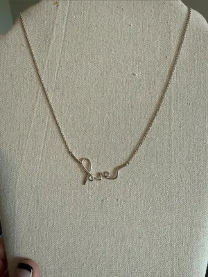Stella & Dot Love Script Necklace - Silver thumbnail 1