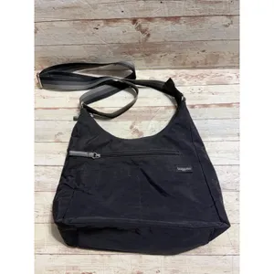 Baggallini Swift Hobo Crossbody Bag Nylon Adjustable Strap Black Zipper thumbnail 3