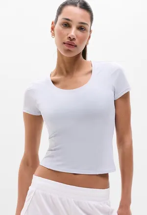 New Athleta L Endurance Racerback Tee Dove Blue Large Regular thumbnail 1