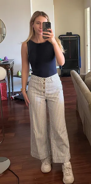 Madewell Wide leg Stripe Pants thumbnail 1