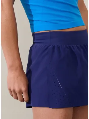 Athleta M Fast Route Lasercut Run Short Medium Deep Marine Purple thumbnail 4