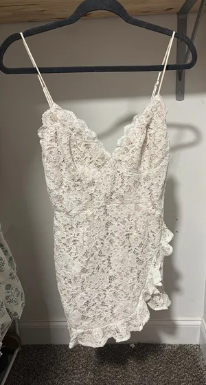 Hello Molly Dress Mini White Lace thumbnail 1