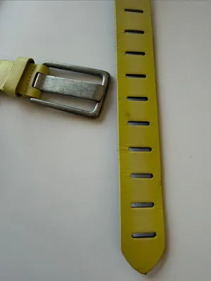 We The Free buff leather Jona belt, yellow, size S/M thumbnail 11