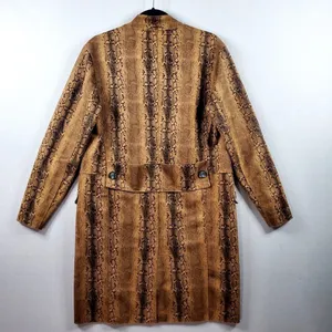 BLANKNYC Snake Print Soft Faux Suede Long Coat Size‎ Medium thumbnail 3