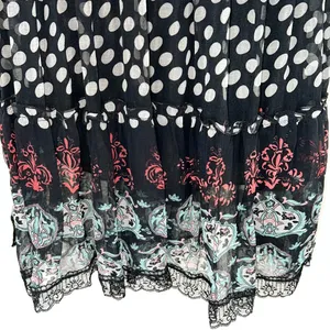 Gurreut Women's Polka Dot Spaghetti Strap Cotton Blend Chiffon Dress-Size L thumbnail 6