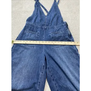 Free People We The Free Rambler Denim Wide Leg Overalls Jumpsuit Size 4W thumbnail 13
