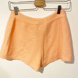 Anthropologie Saturday Sunday XS Orange Brenna Soft Fuzzy‎ Pull on Lounge Short thumbnail 6