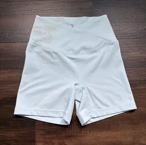 Yogalicious XS Pale Blue High-Waist Crossover Bike Shorts thumbnail 1