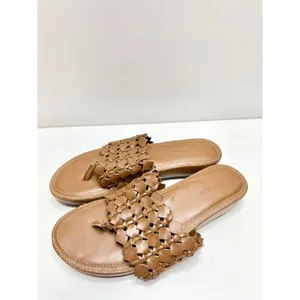 ALI MACGRAW Sandals Womens Size 8 Leather‎ Wren Woven Slip On Shoes thumbnail 4