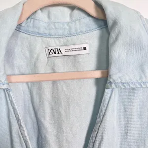 Zara Women’s Blue Denim Cotton‎ Linen Blend Jumpsuit Size Medium thumbnail 8