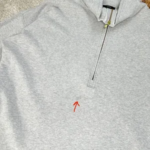 J.Crew University Terry Long Half-Zip Tunic Sweatshirt Heather Grey Cozy Chic thumbnail 17