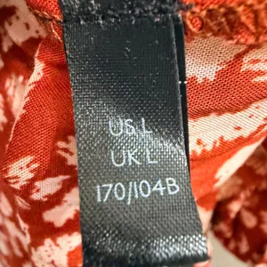 Anthropologie Low Back Flounced Maxi Lounge Dress‎ Size Large Rust Brown Floral thumbnail 11