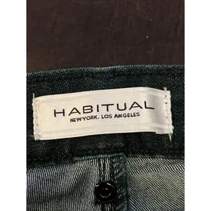 Habitual Jeans Womens 27 Dark Wash Bootcut Raw Hem Made In USA Stretch Denim thumbnail 7