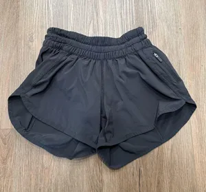 Lululemon Track That Mid-Rise Lined Short 4 Black Womens Size 4 Running Training thumbnail 1