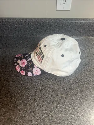 Robin Ruth Floral Barcelona Baseball Cap - White & Black thumbnail 3