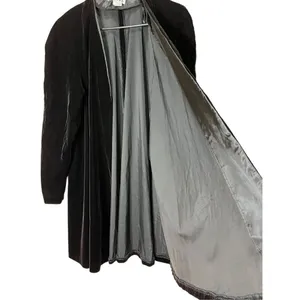 Vintage Karen‎ Lucas For Niki Black Velvet Swing Coat Size S thumbnail 5