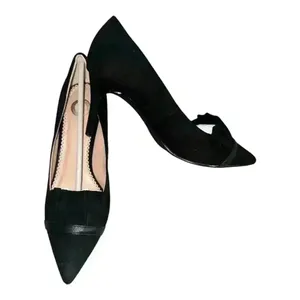 Journee Womens Black Ruffle Suede‎ Marek Pumps, Size 7 thumbnail 2