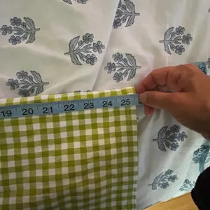 Lane 201 Pants Large Green Gingham‎ Cropped Bootcut Cotton Summer thumbnail 7