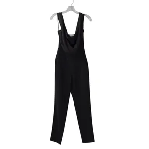 Ted Baker London Black Lace Cowl Neck Tapered Jumpsuit Size 2 thumbnail 7