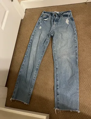 ZARA Blue Jeans Denim Distressed Women’s 00 thumbnail 1