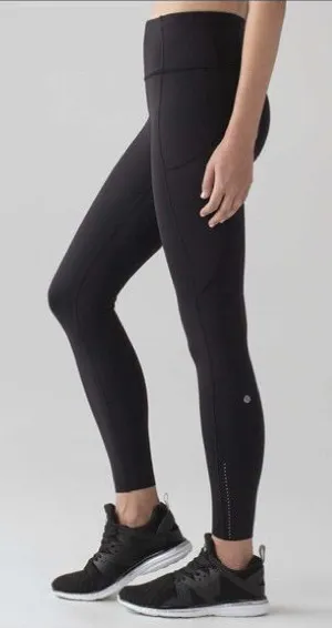 lululemon athletica Black High-Rise Leggings with Side Pocket thumbnail 1