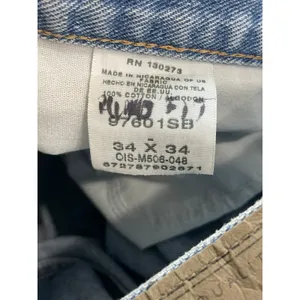 Wrangler Women's Blue High Rise Baggy Relaxed Straight Leg Denim Jeans 34x34 thumbnail 6