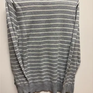 Old Navy‎ Silver and White Striped Top thumbnail 6