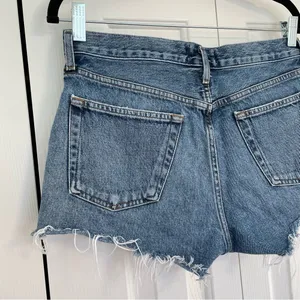 Agolde Parker Vintage Cut Off Jean Shorts Sz 27 Button Fly Medium Wash thumbnail 8