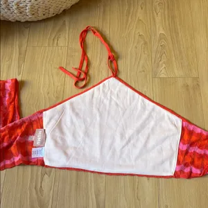 Show Me Your MuMu Red and Pink Striped Crop Top thumbnail 2