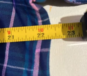 Victoria’s Secret button-down, long sleeve plaid shirt, women’s size medium thumbnail 6