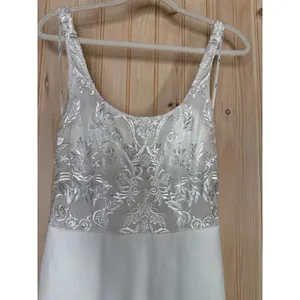 NWT Lulus Positively Romantic White Sheer Mesh Embroidered Maxi Dress Bridal S thumbnail 7