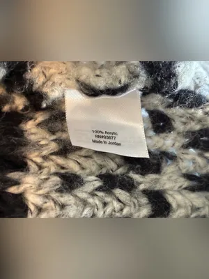 Ana Brand Cozy Black & White Turtleneck Sweater - Women's Oversized Knit Size M thumbnail 4